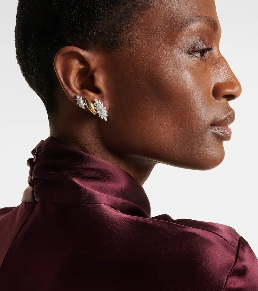 Yeprem Golden Strada 18kt yellow and white gold earrings with diamonds | Thumbnail 3