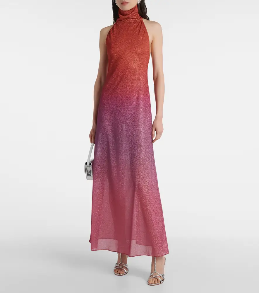 Oséree Oséree Lumière lamé maxi dress | Thumbnail 2