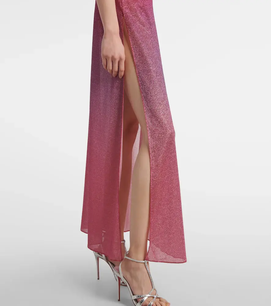 Oséree Oséree Lumière lamé maxi dress | Thumbnail 4