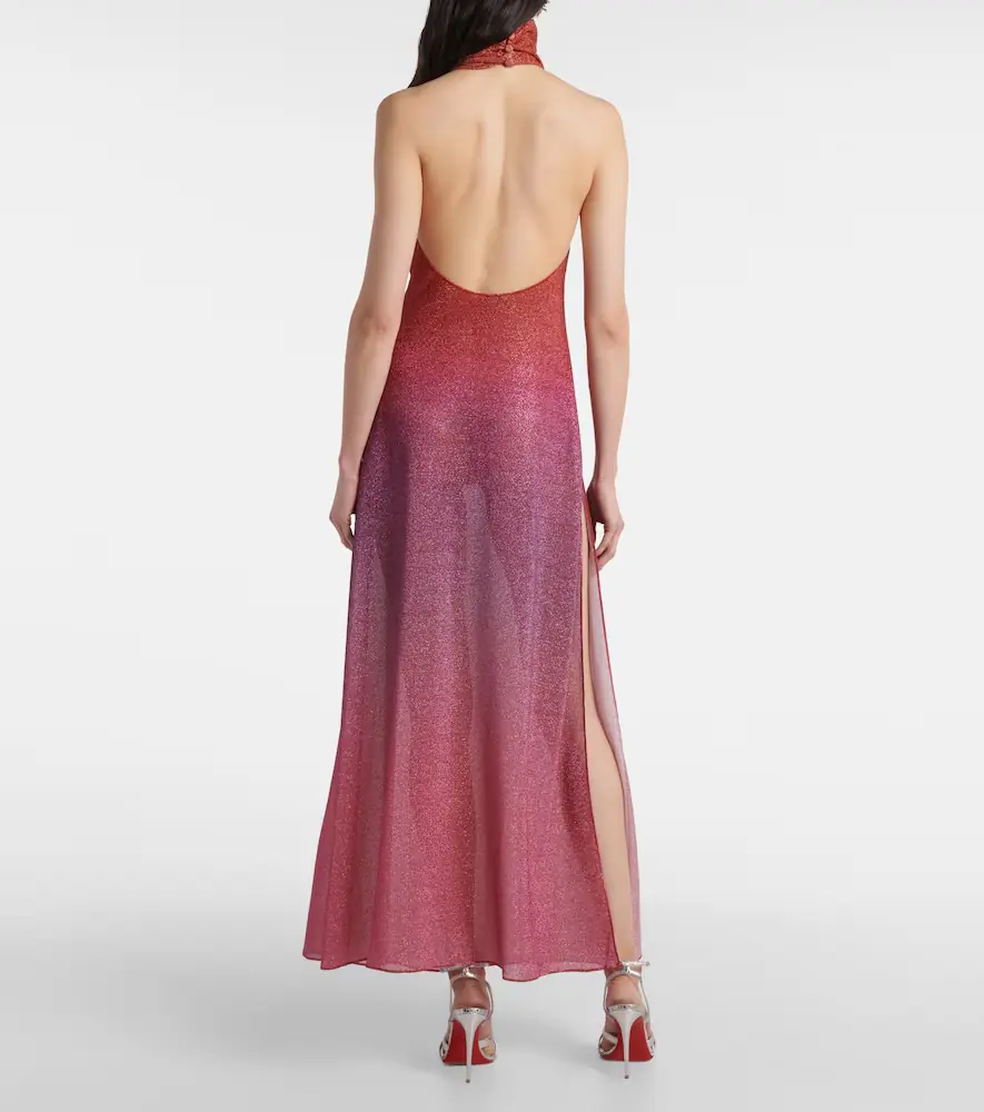 Oséree Oséree Lumière lamé maxi dress | Thumbnail 5
