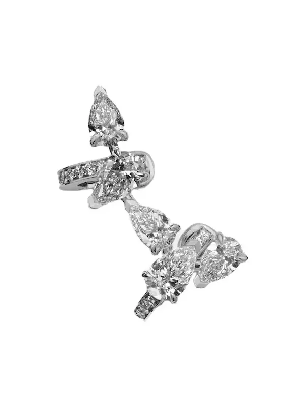 Serti Sur Vide 18kt white gold ear climber with diamonds Serti Sur Vide 18kt white gold ear climber with diamonds