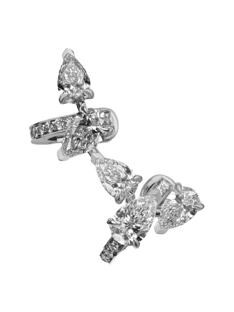 Repossi Serti Sur Vide 18kt white gold ear climber with diamonds