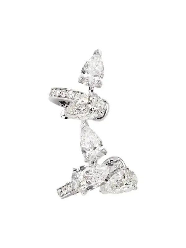 Serti Sur Vide 18kt white gold ear climber with diamonds Serti Sur Vide 18kt white gold ear climber with diamonds