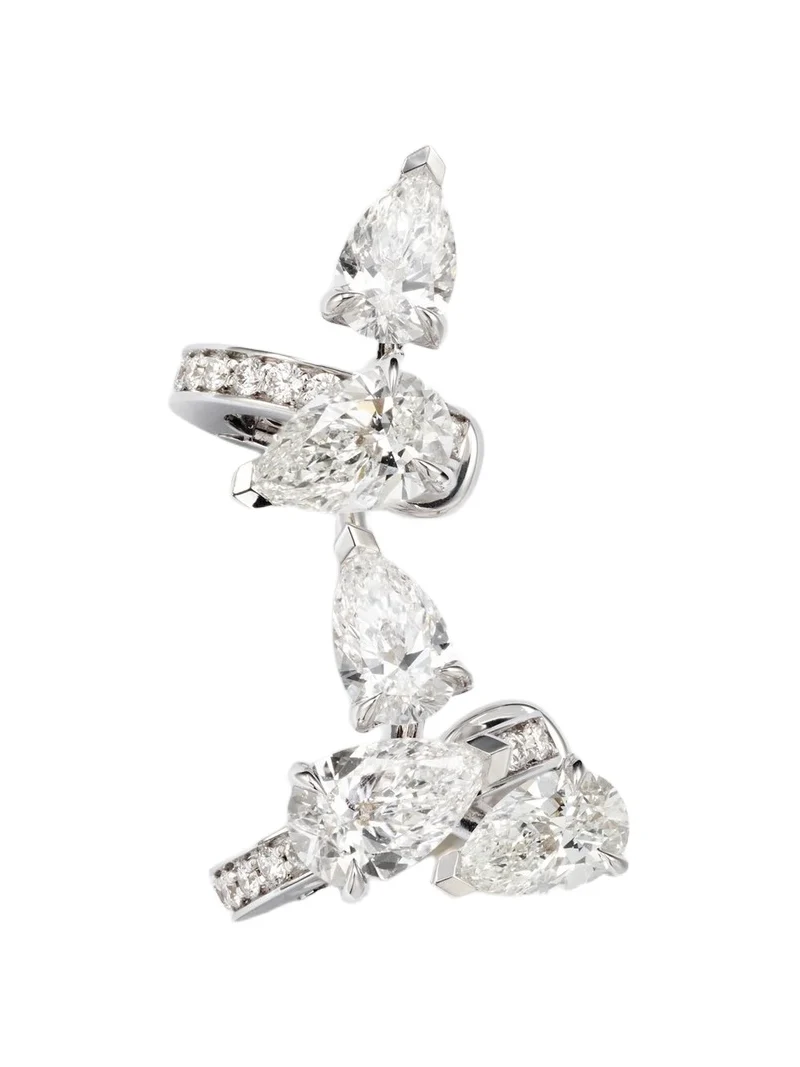 Repossi Serti Sur Vide 18kt white gold ear climber with diamonds