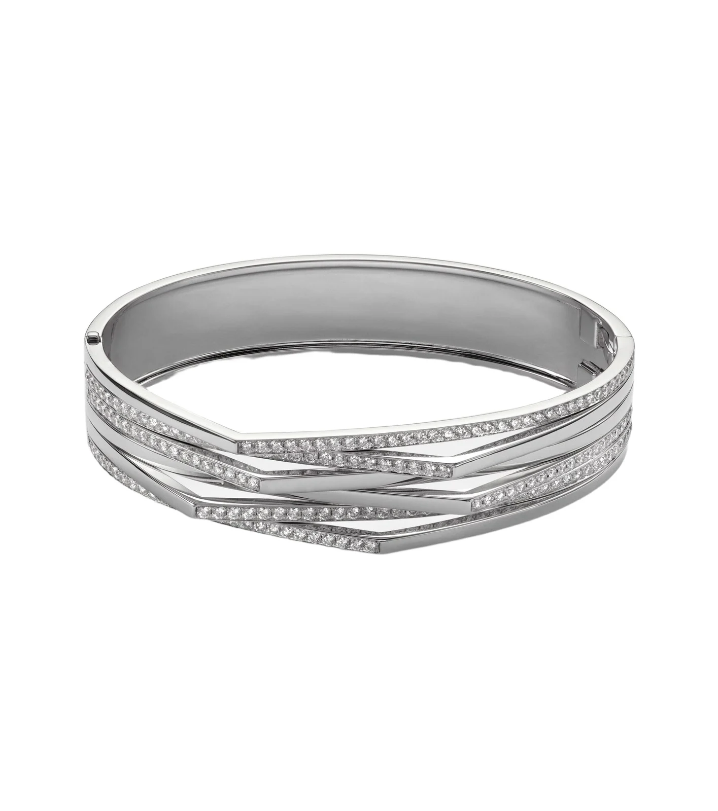 Antifer 18kt white gold bangle with diamonds