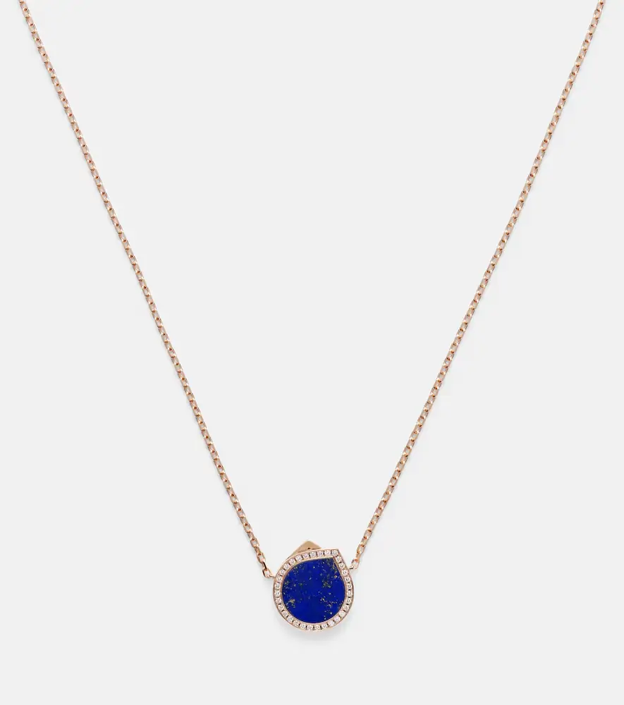 Repossi Antifer 18kt gold necklace with lapis lazuli and diamonds | Thumbnail 3
