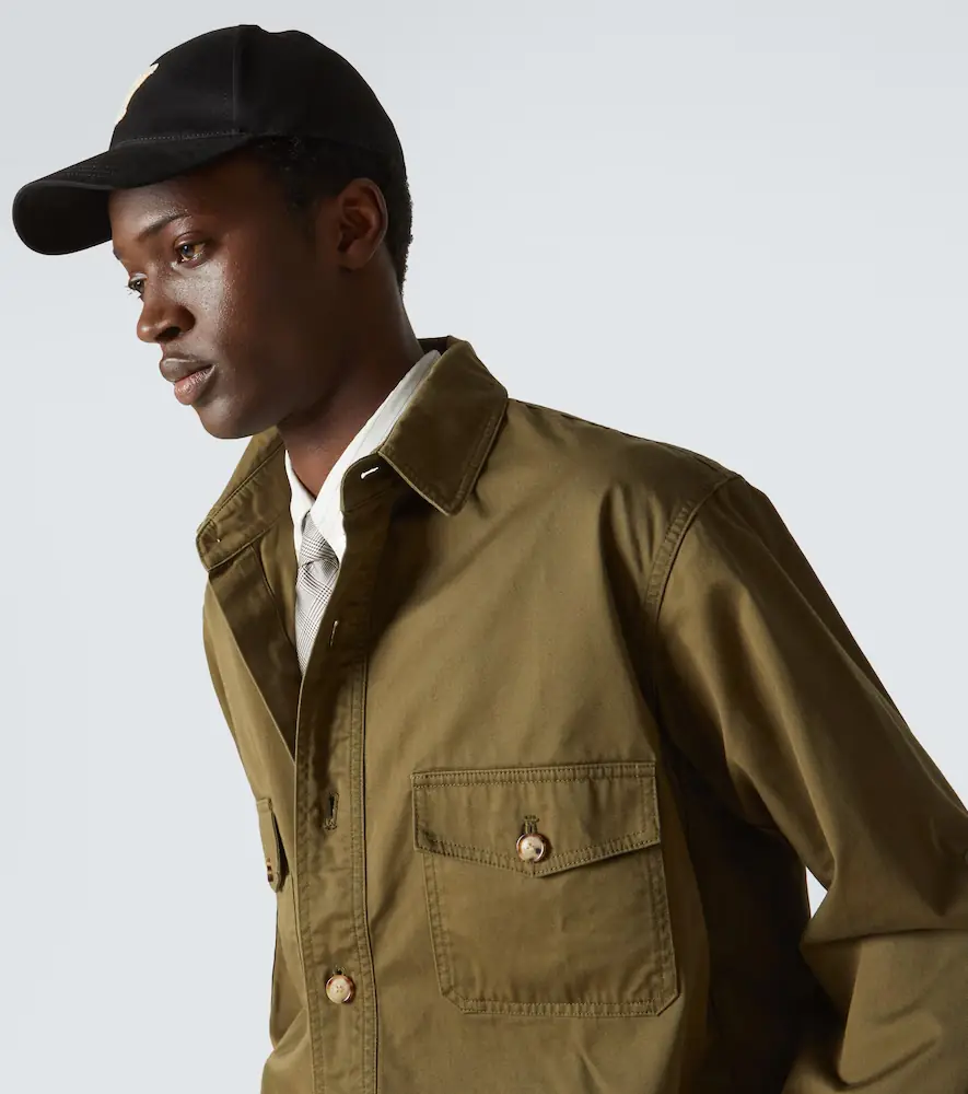 Saint Laurent Y patch-appliqué gabardine baseball cap | Thumbnail 3