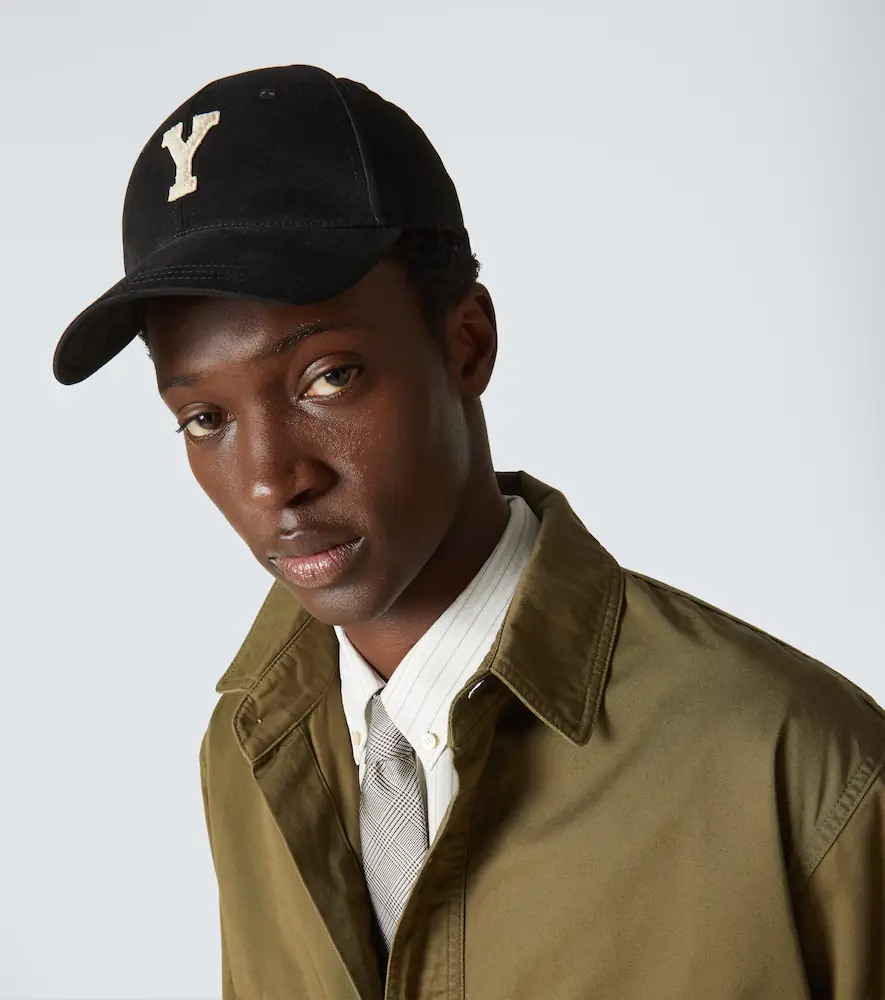 Saint Laurent Y patch-appliqué gabardine baseball cap | Thumbnail 4