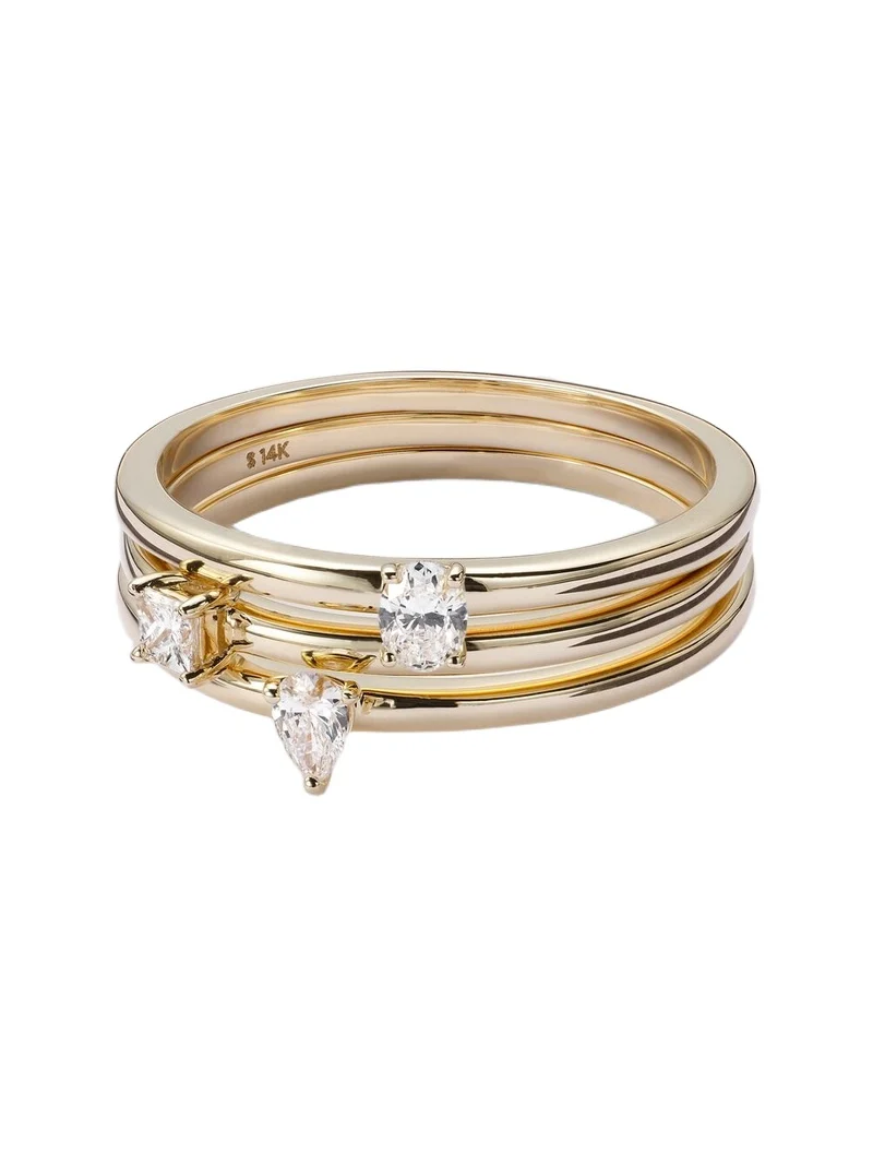 14kt gold ring with diamonds