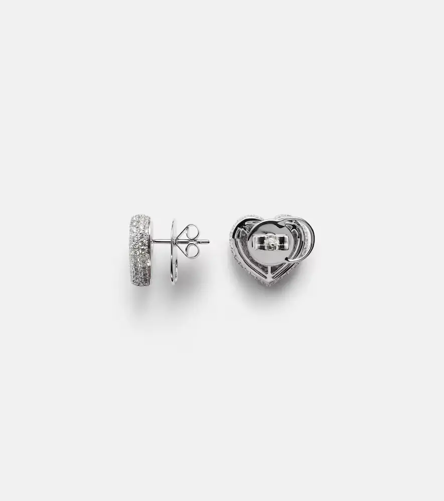 Kamyen Heart 18kt white gold earrings with tanzanite and diamonds | Thumbnail 2 Kamyen Heart 18kt white gold earrings with tanzanite and diamonds | Thumbnail 2