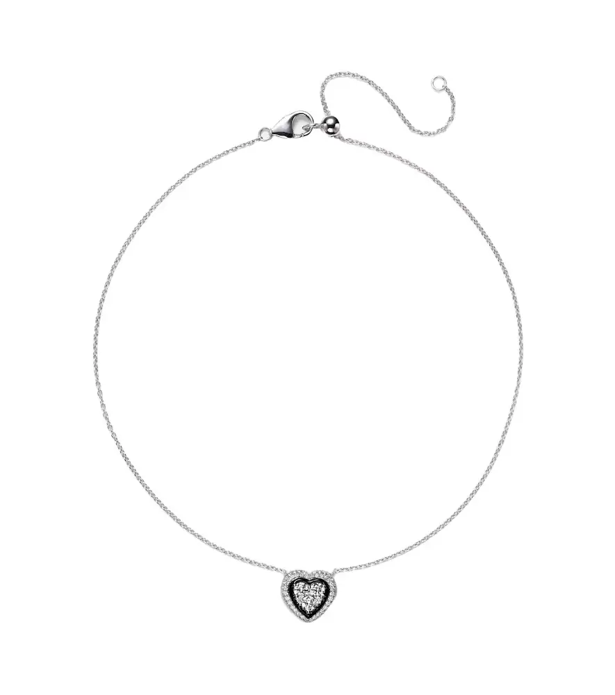 Kamyen Heart 18kt white gold pendant necklace with diamonds | Image 1 Kamyen Heart 18kt white gold pendant necklace with diamonds | Image 1