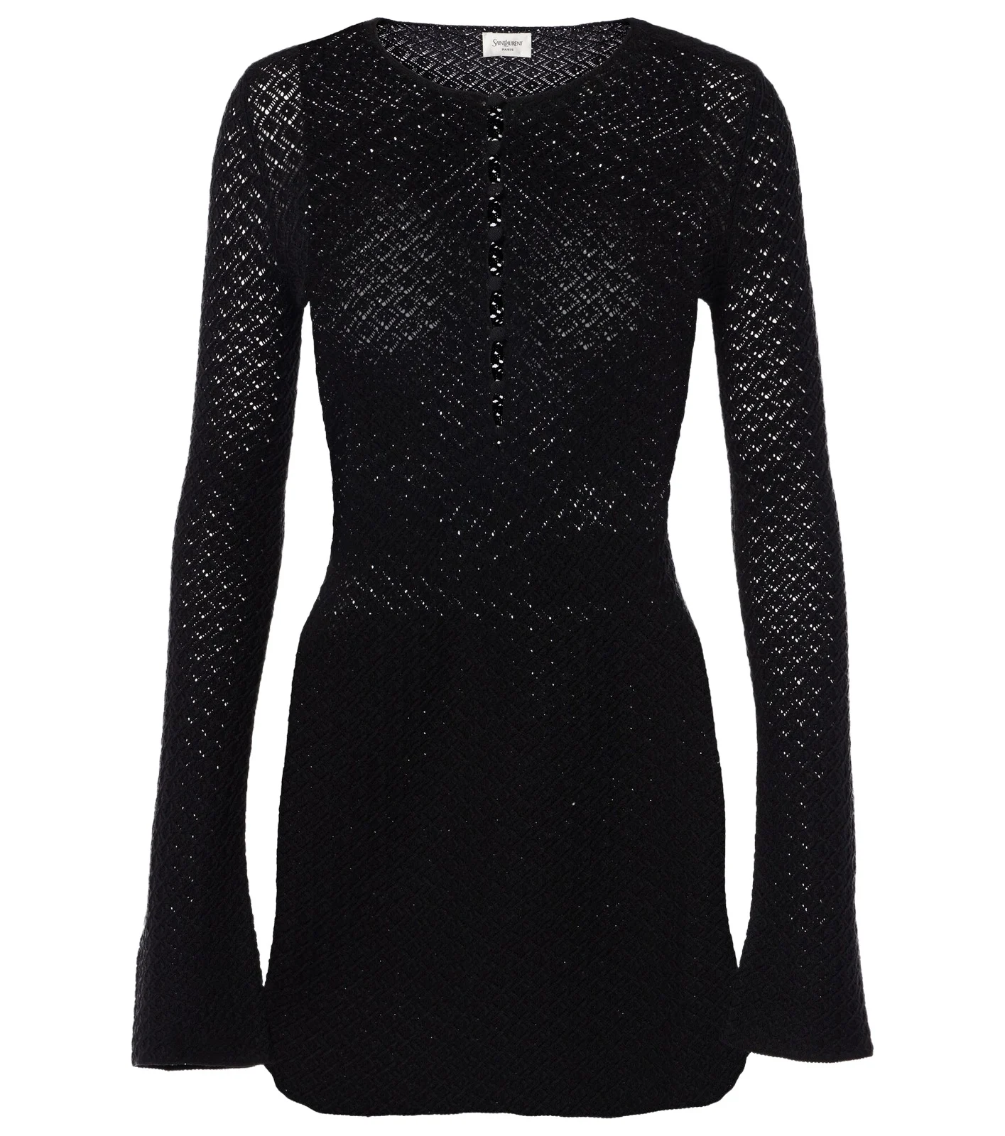 Wool-blend crochet minidress Wool-blend crochet minidress