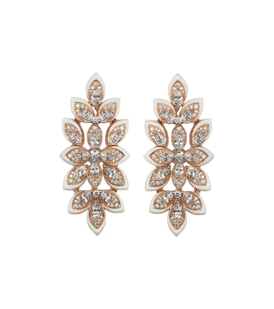 Kamyen Lotus 18kt rose gold earrings with diamonds | Image 1 Kamyen Lotus 18kt rose gold earrings with diamonds | Image 1