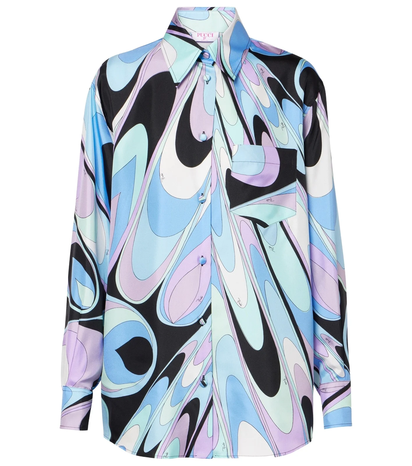 PUCCI Printed silk twill pajama shirt