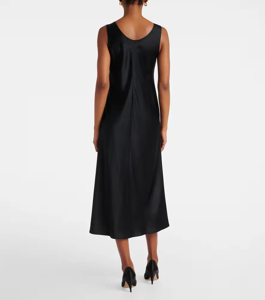 Max Mara Banjo silk satin midi dress | Thumbnail 3 Max Mara Banjo silk satin midi dress | Thumbnail 3