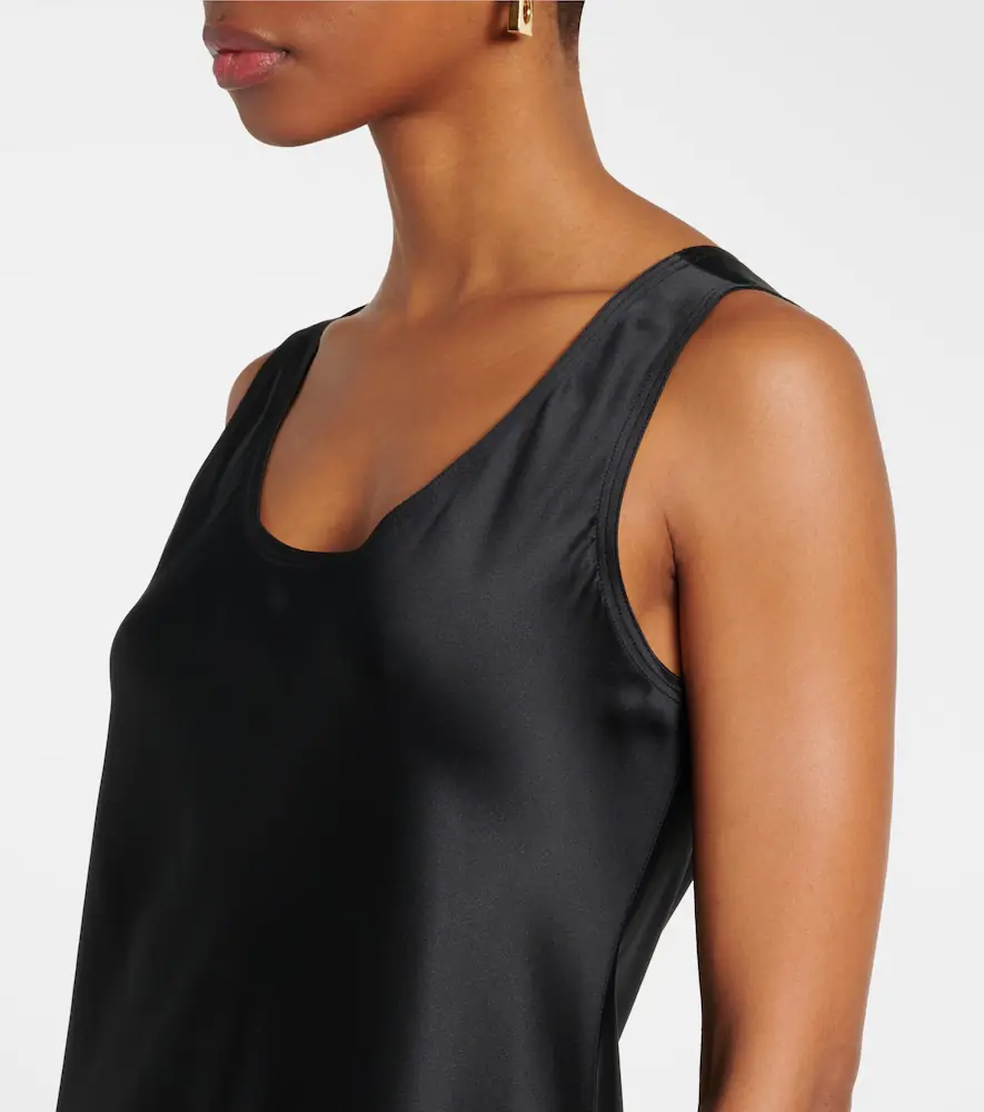 Max Mara Banjo silk satin midi dress | Thumbnail 5 Max Mara Banjo silk satin midi dress | Thumbnail 5