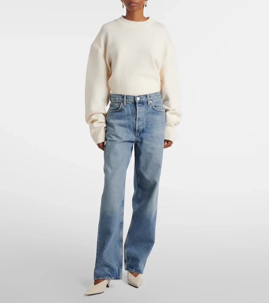 AGOLDE Henson mid-rise wide-leg jeans | Thumbnail 4