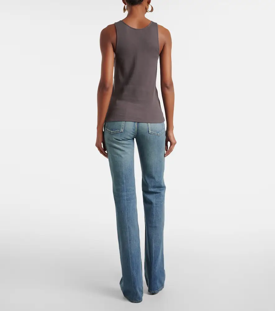 Saint Laurent Cassandre ribbed-knit cotton tank top | Thumbnail 4 Saint Laurent Cassandre ribbed-knit cotton tank top | Thumbnail 4