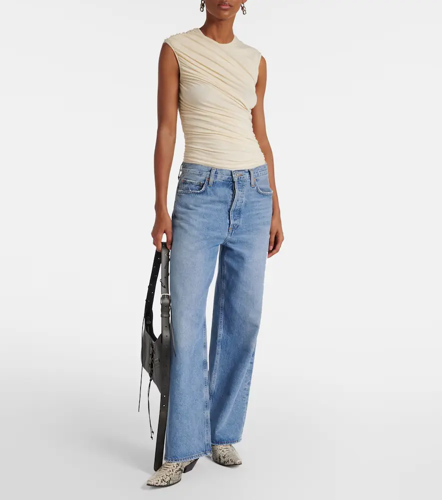 AGOLDE Ester ruched tank top | Thumbnail 2