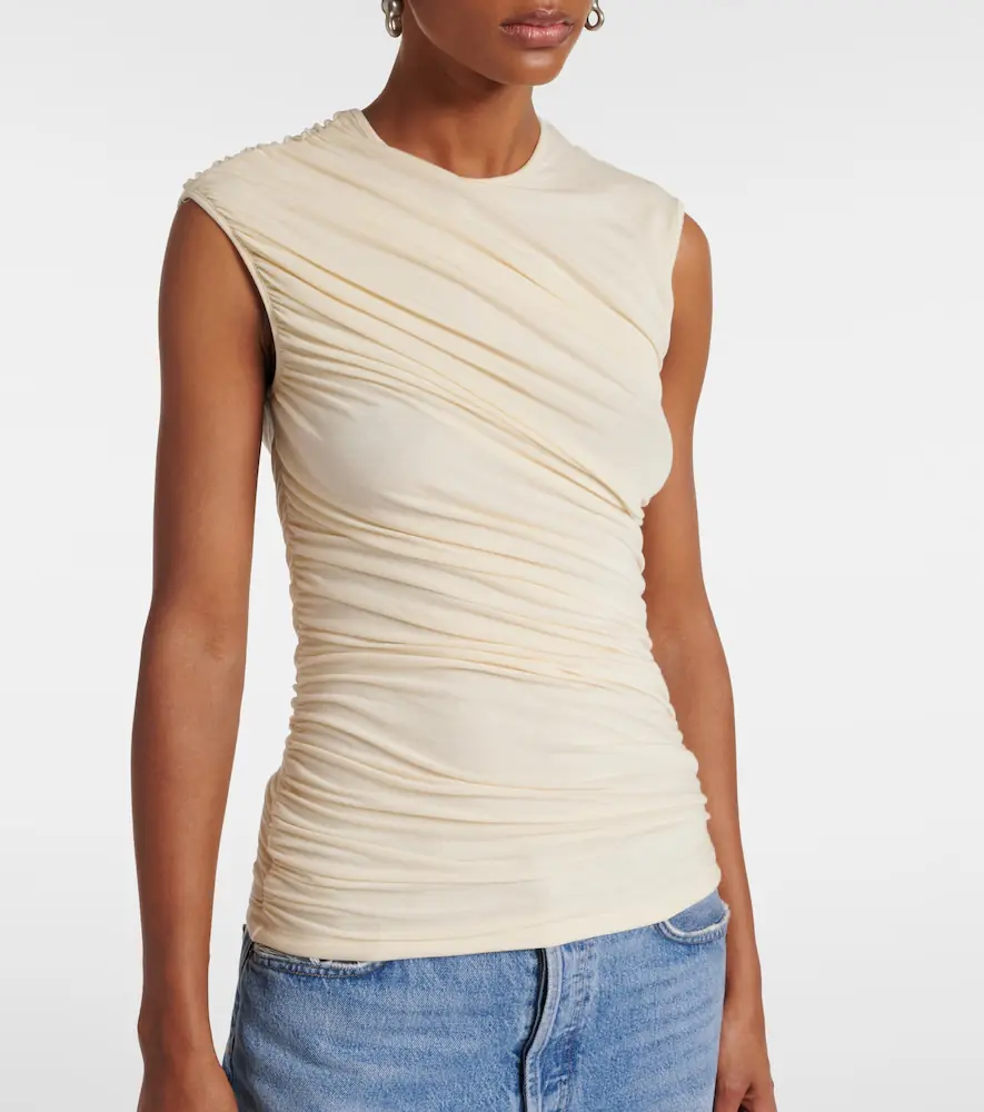 AGOLDE Ester ruched tank top | Thumbnail 3