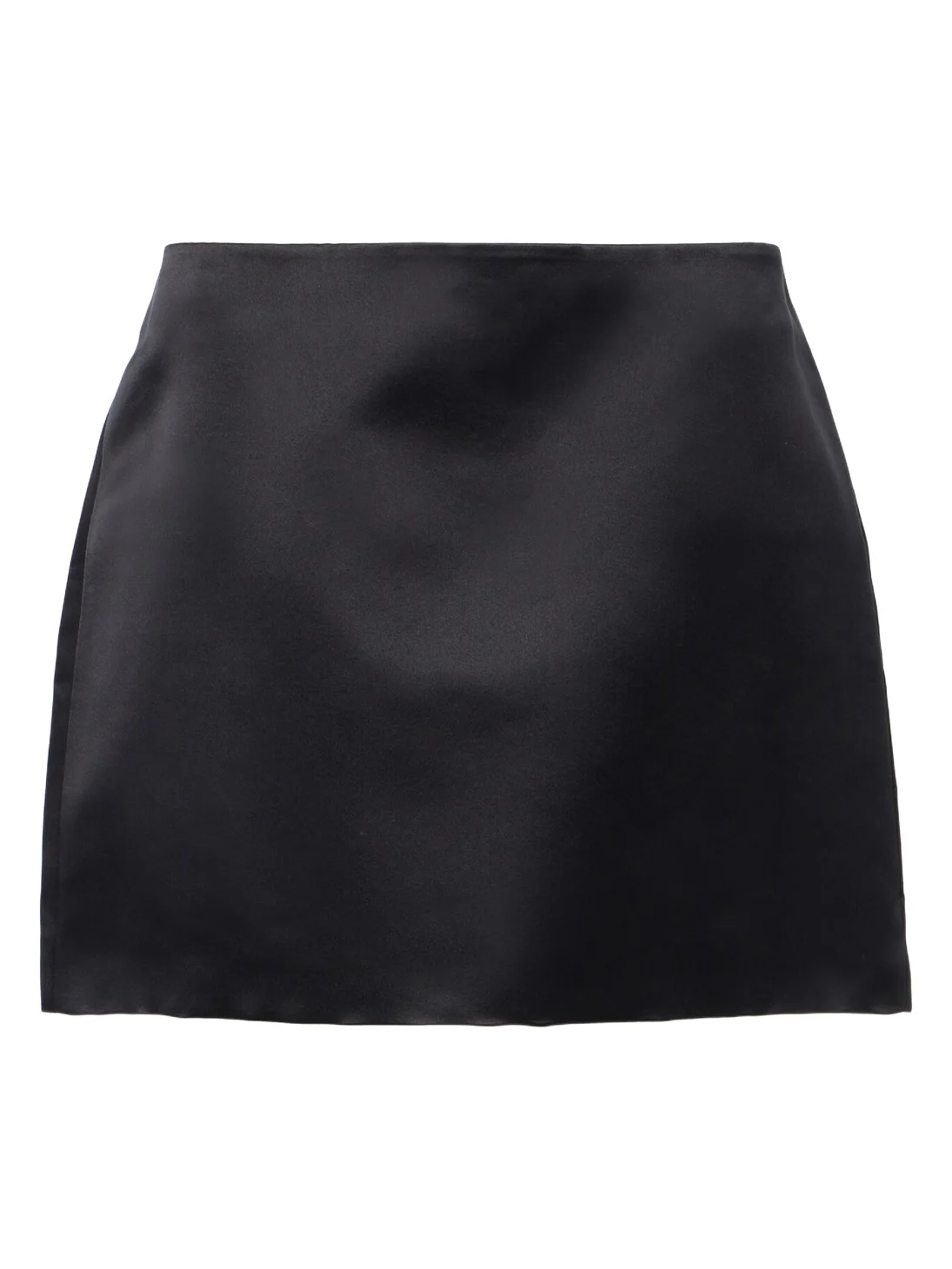 Silk satin mini skirt