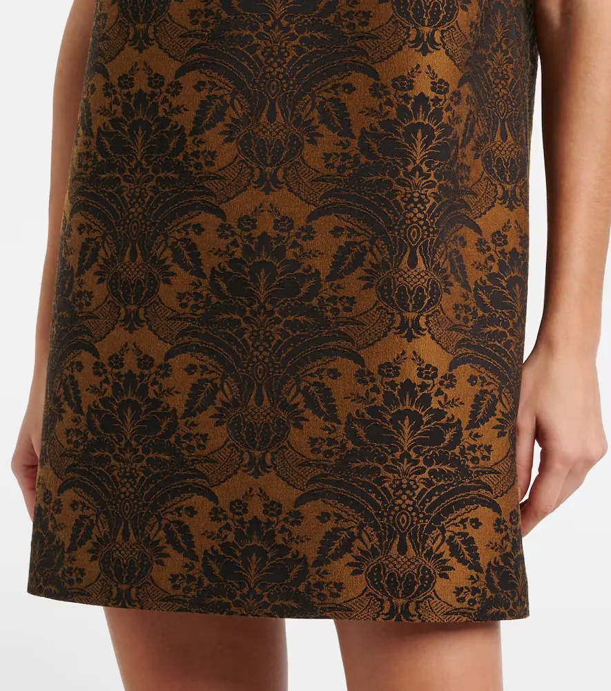 Max Mara Romania jacquard wool-blend minidress | Thumbnail 4 Max Mara Romania jacquard wool-blend minidress | Thumbnail 4