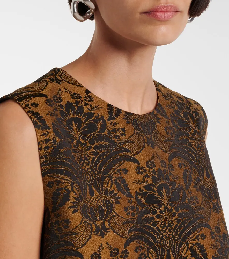 Max Mara Romania jacquard wool-blend minidress | Thumbnail 5 Max Mara Romania jacquard wool-blend minidress | Thumbnail 5