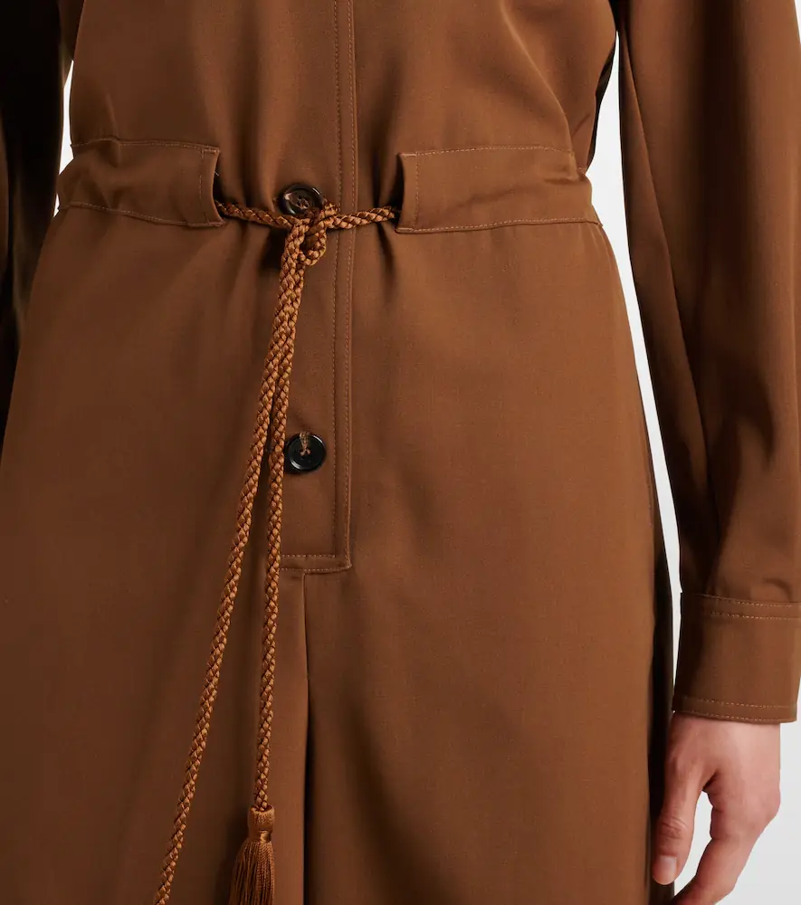 Max Mara Maine belted wool gabardine playsuit | Thumbnail 3