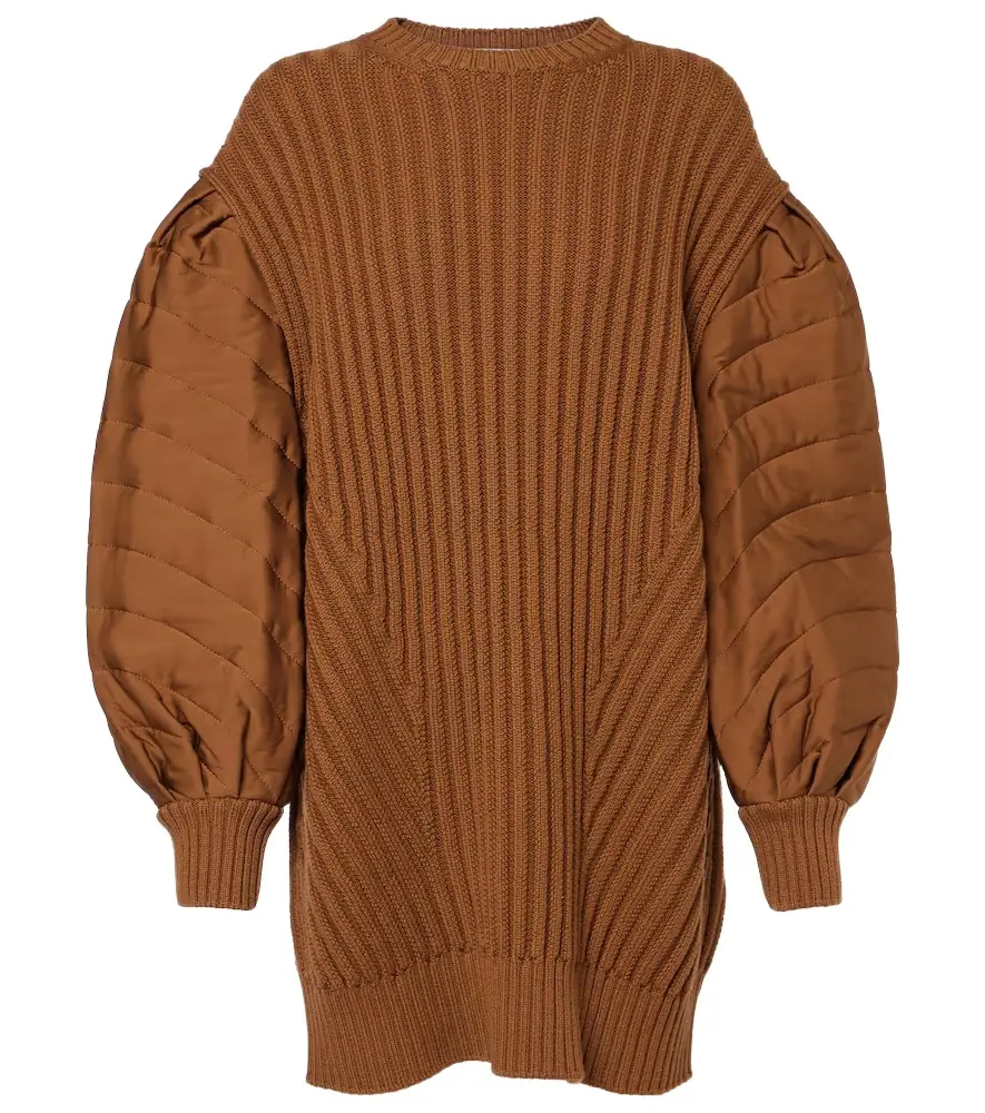 Max Mara Ottuso ribbed-knit virgin wool minidress