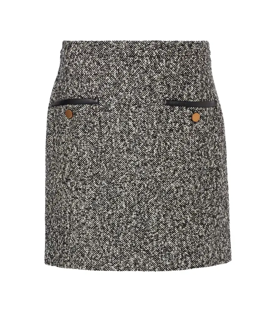 Max Mara Cosa wool-blend tweed miniskirt