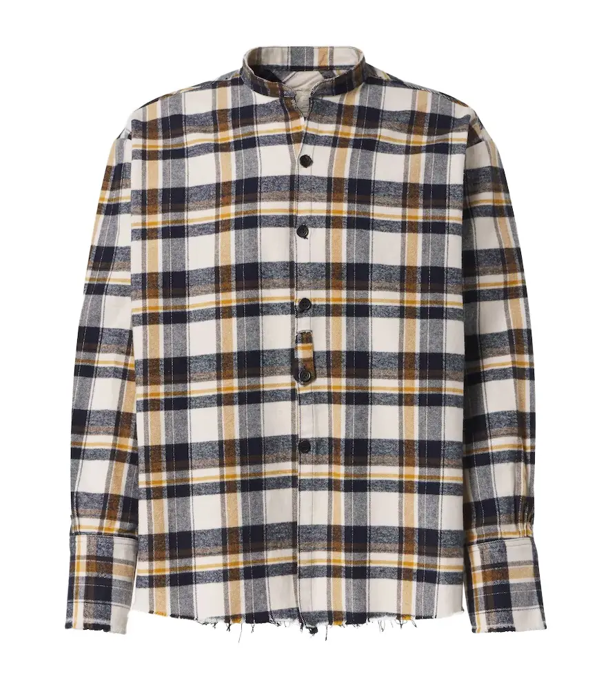 Greg Lauren Plaid cotton shirt