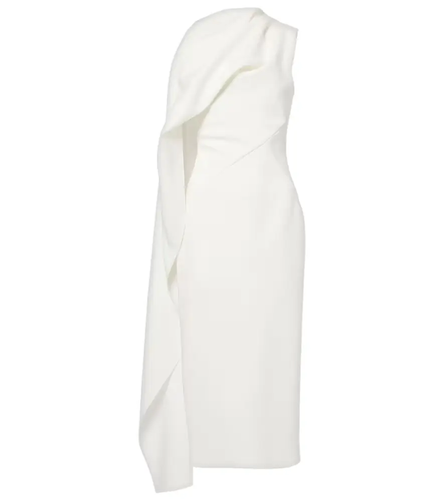 Roksanda Bridal Edith draped crêpe midi dress | Image 1 Roksanda Bridal Edith draped crêpe midi dress | Image 1