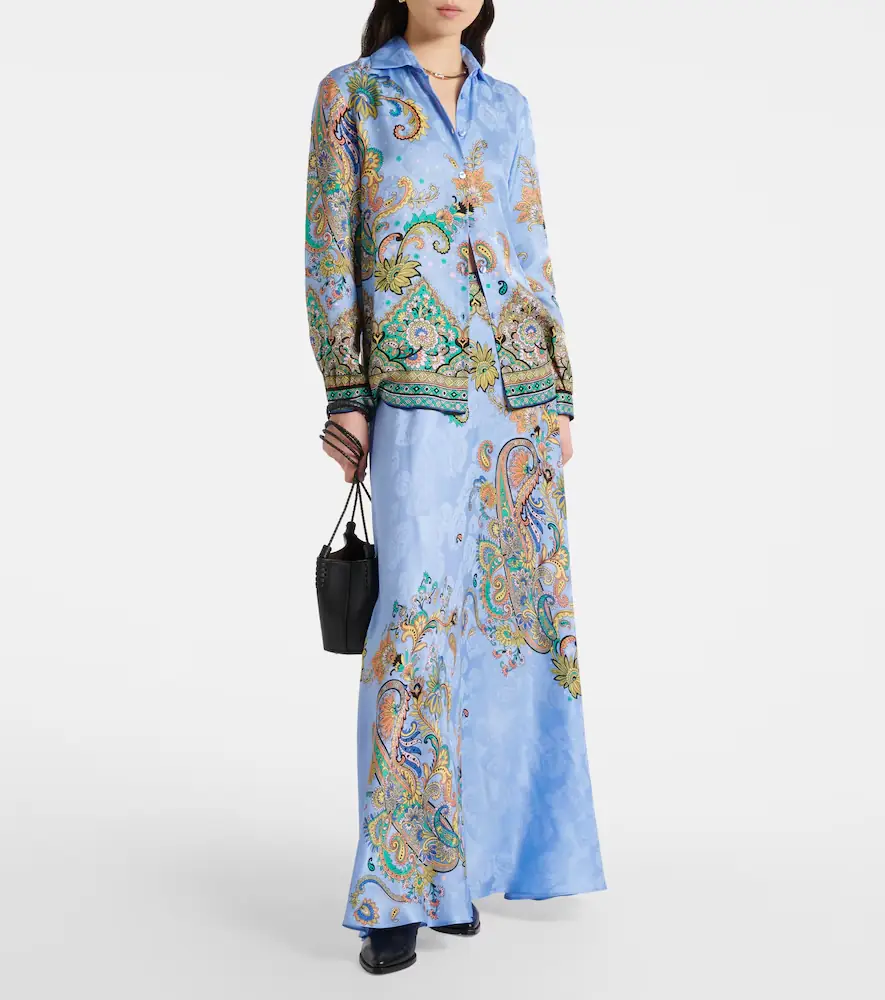 Etro Floral silk crêpe de chine maxi skirt | Thumbnail 3 Etro Floral silk crêpe de chine maxi skirt | Thumbnail 3