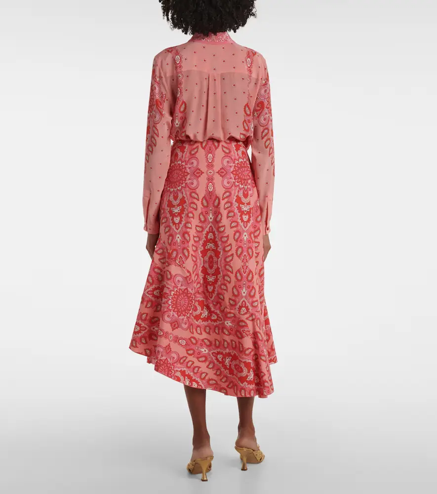 Etro Paisley asymmetric cotton midi skirt | Thumbnail 4 Etro Paisley asymmetric cotton midi skirt | Thumbnail 4
