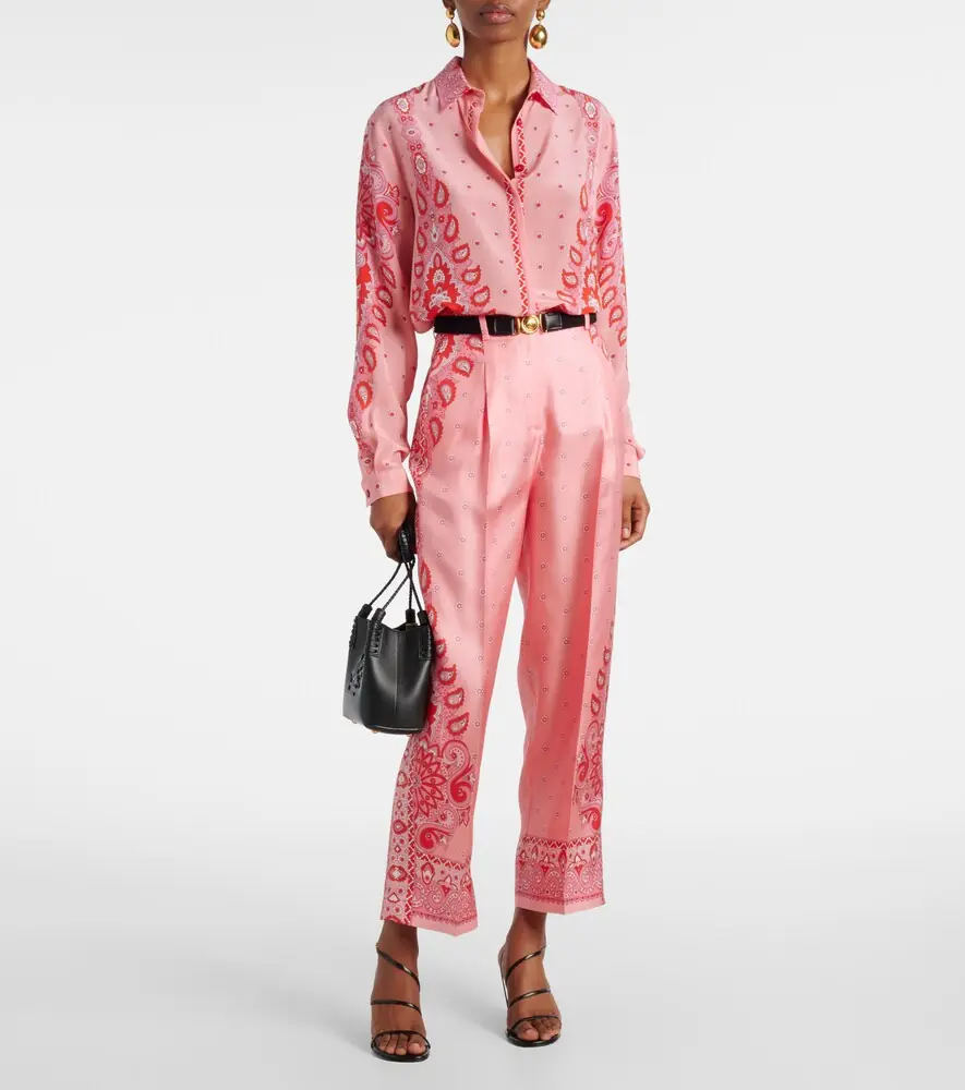 Etro Paisley silk straight pants | Thumbnail 3 Etro Paisley silk straight pants | Thumbnail 3