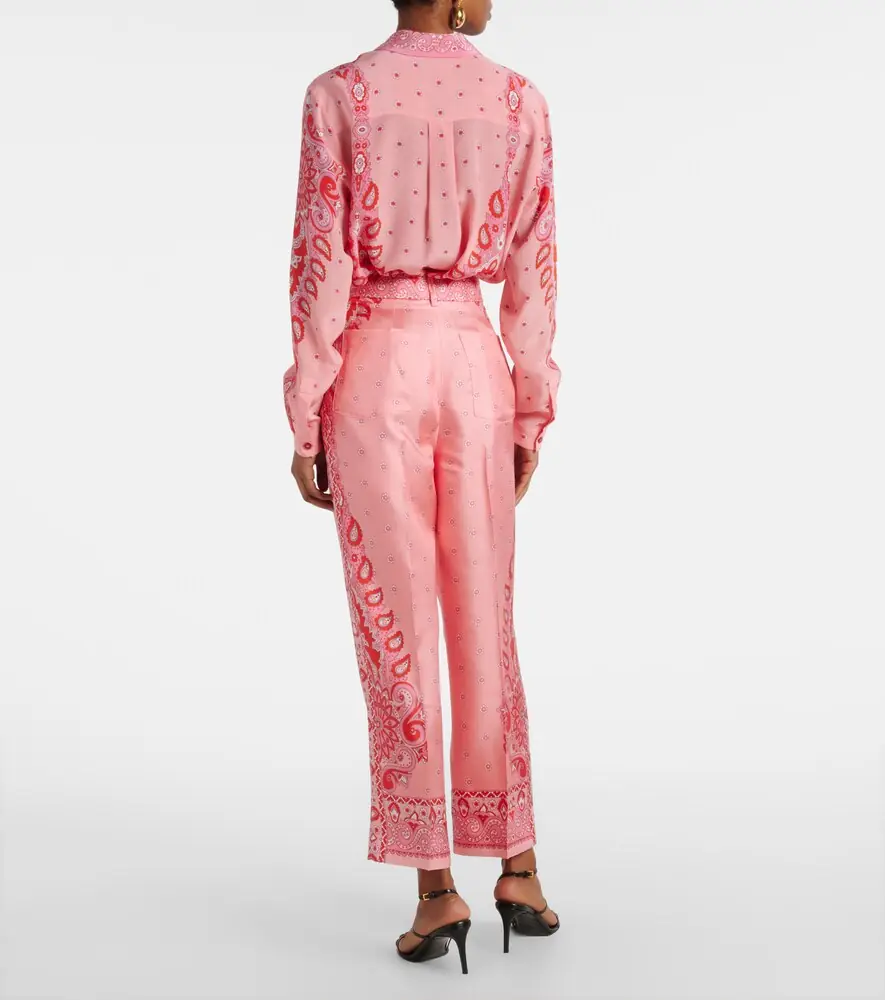 Etro Paisley silk straight pants | Thumbnail 4 Etro Paisley silk straight pants | Thumbnail 4