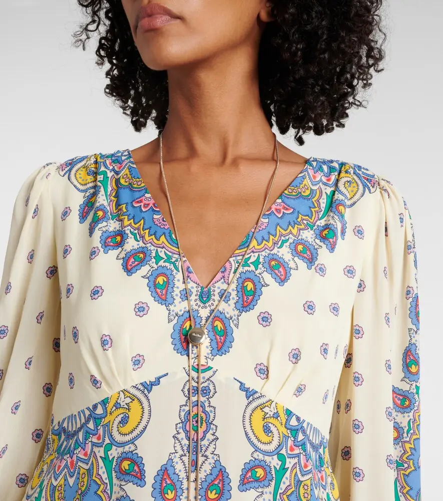 Etro Paisley crêpe de chine midi dress | Thumbnail 4