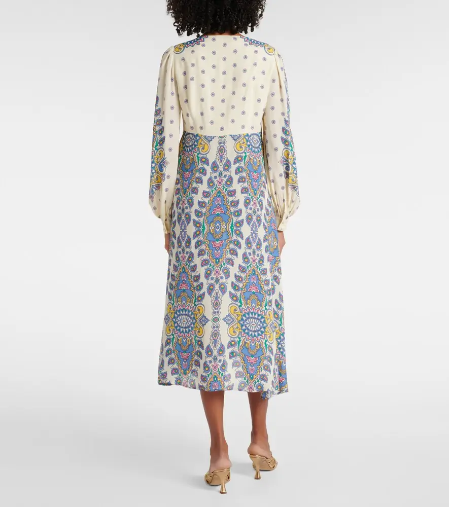 Etro Paisley crêpe de chine midi dress | Thumbnail 5