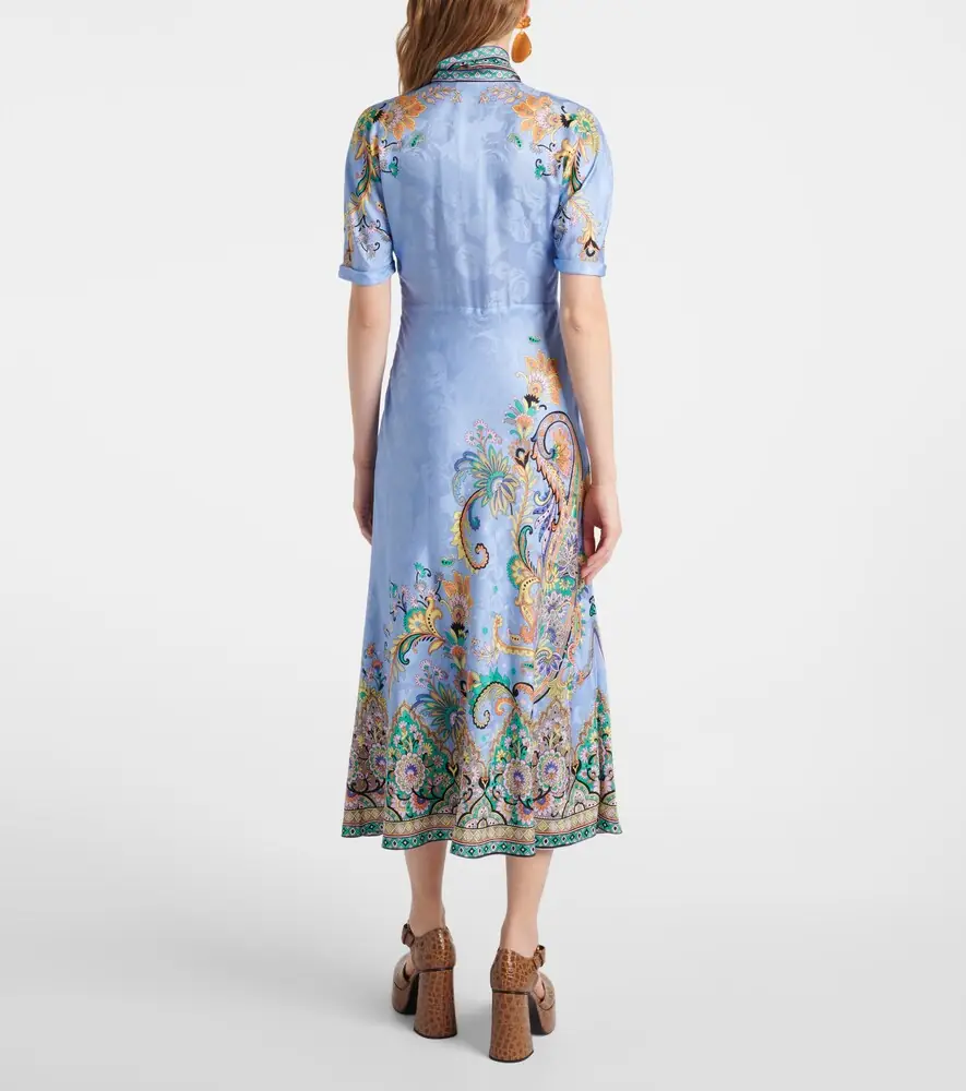 Etro Paisley satin midi dress | Thumbnail 2