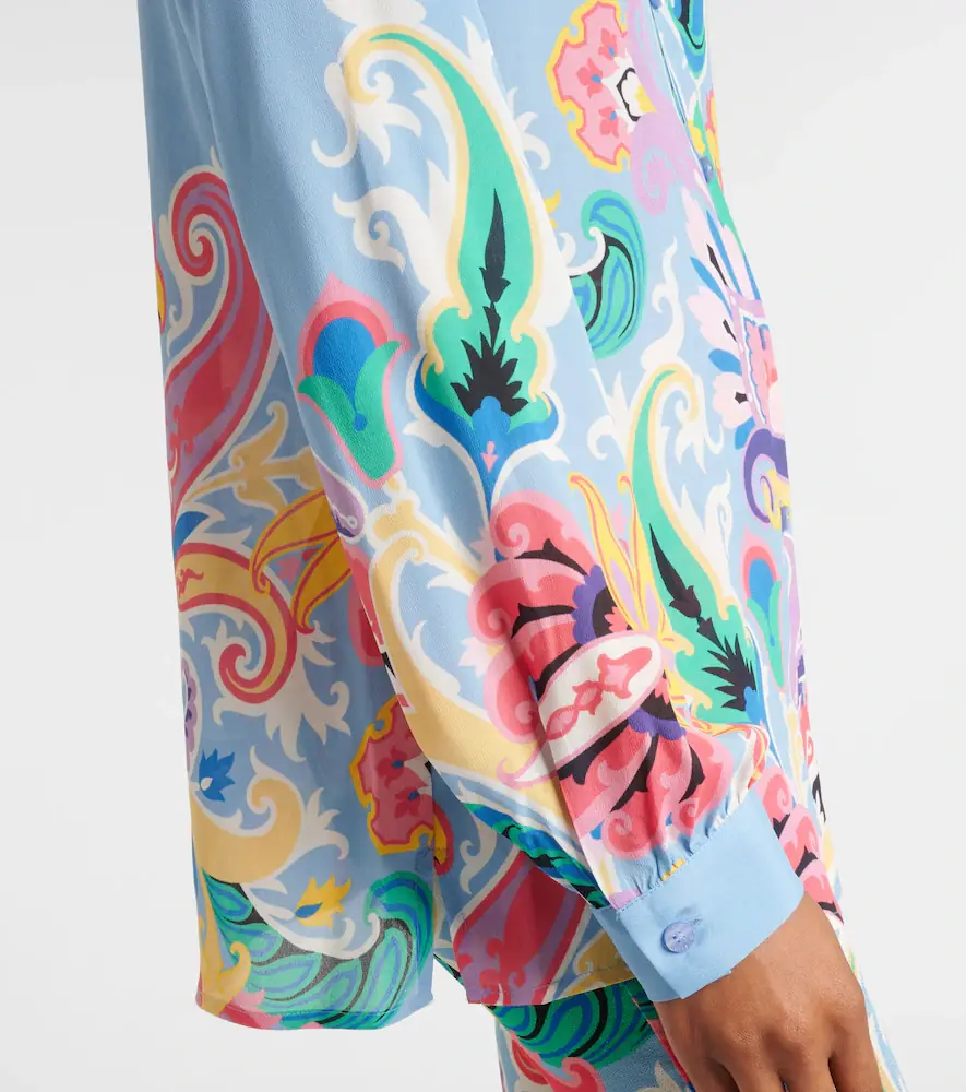 Etro Printed satin shirt | Thumbnail 3