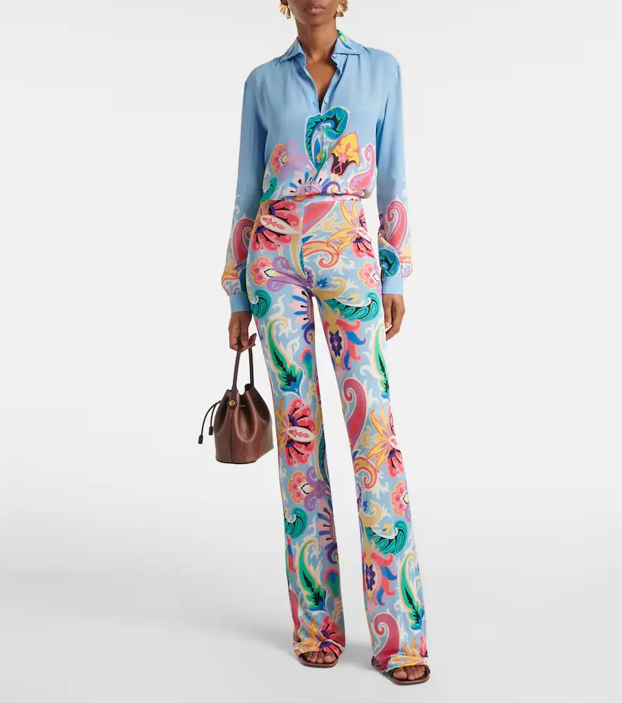 Etro Printed satin shirt | Thumbnail 4