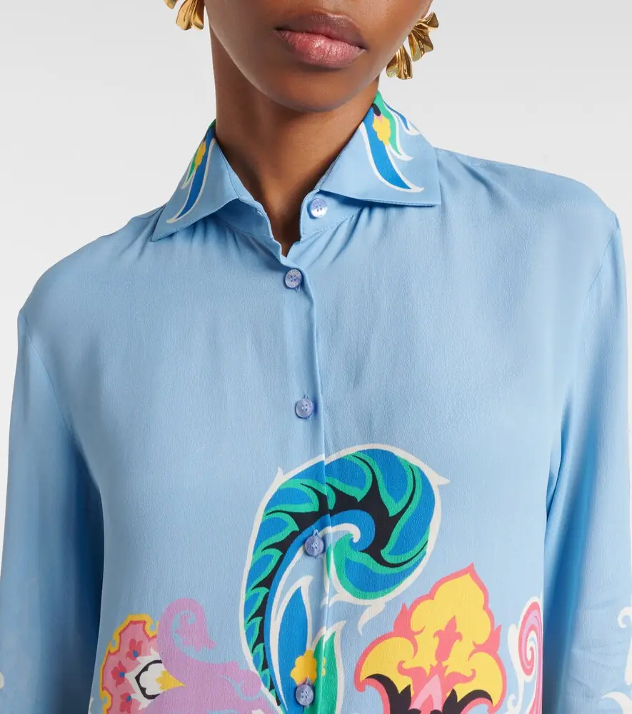 Etro Printed satin shirt | Thumbnail 5