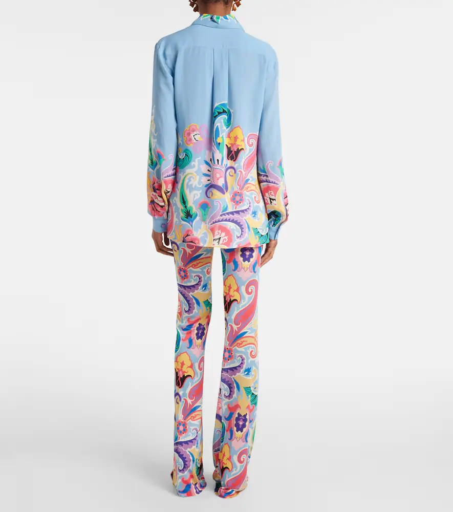 Etro Printed satin shirt | Thumbnail 6