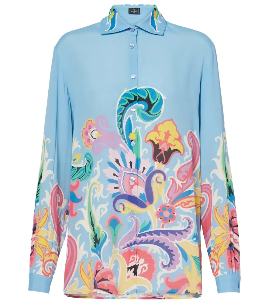 Etro Printed satin shirt