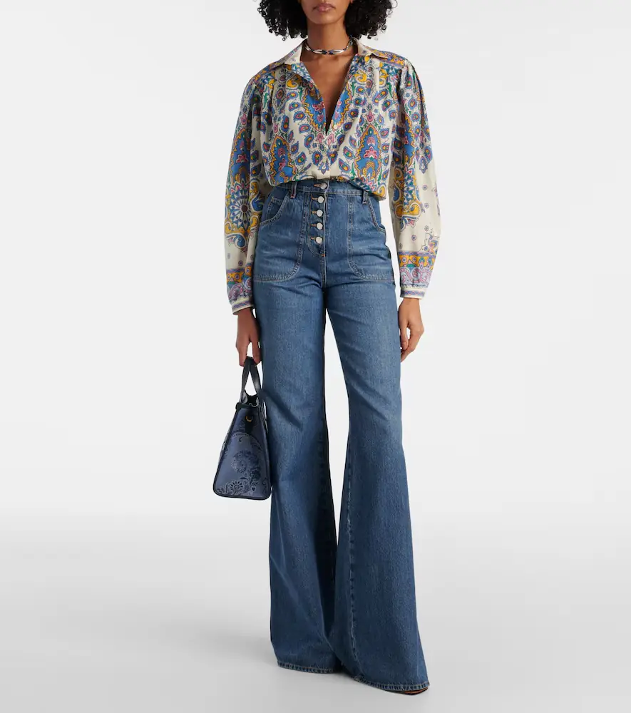 Etro Paisley cotton and silk shirt | Thumbnail 2