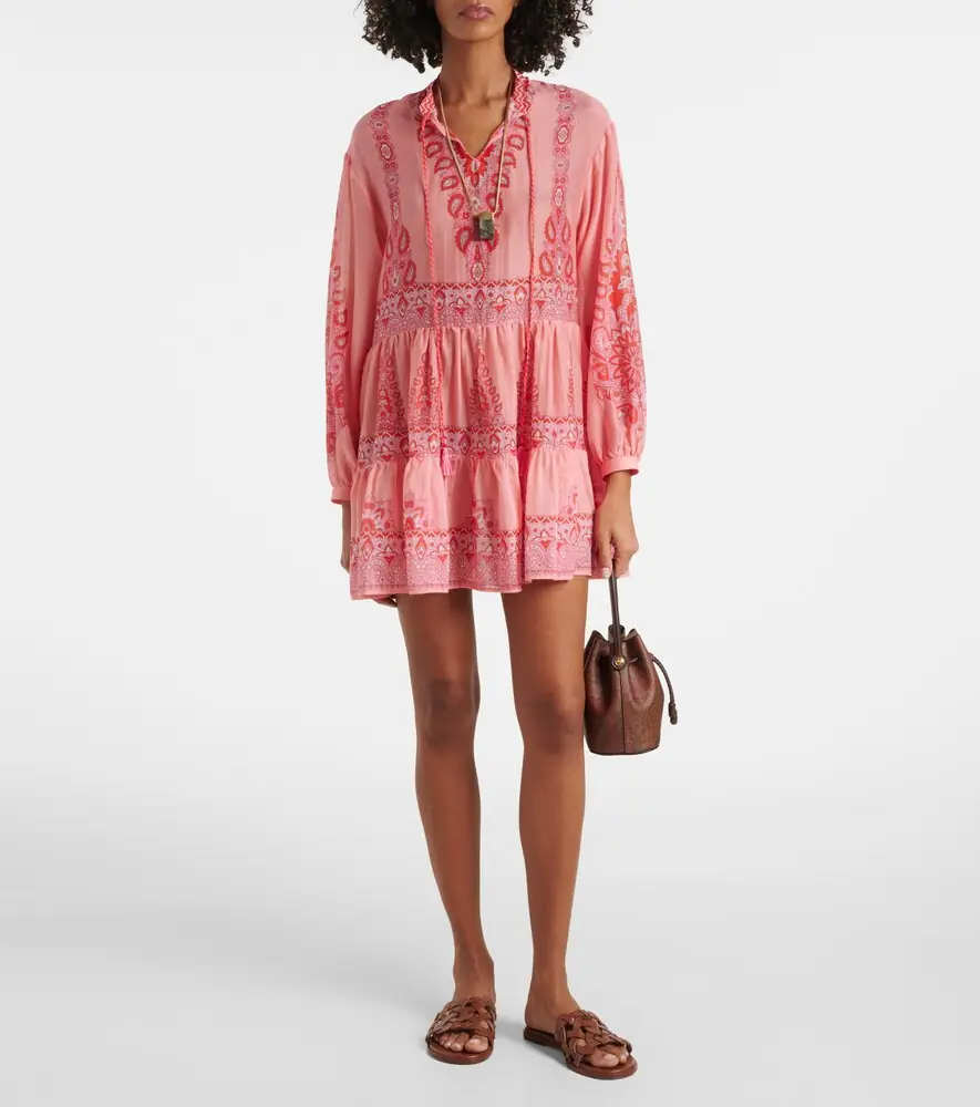 Etro Printed cotton and silk minidress | Thumbnail 2