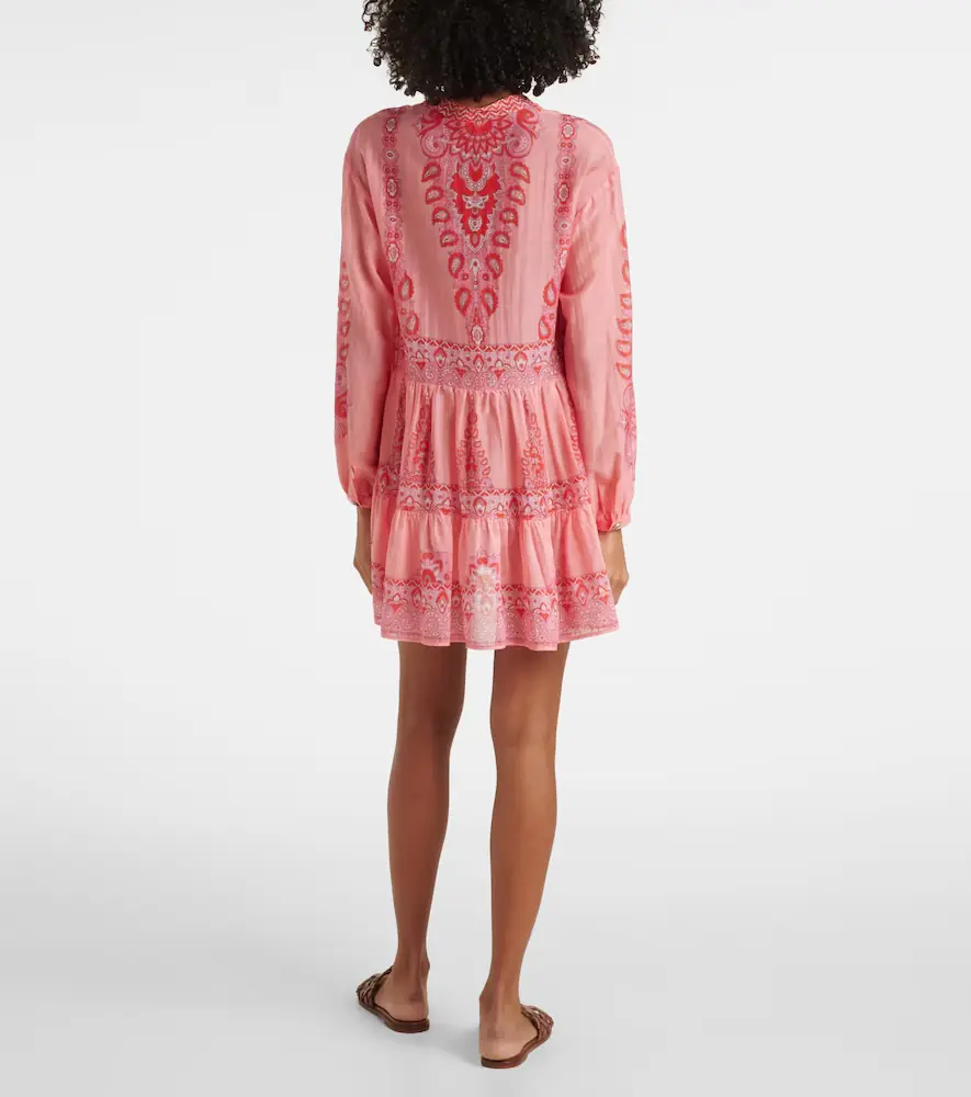 Etro Printed cotton and silk minidress | Thumbnail 3