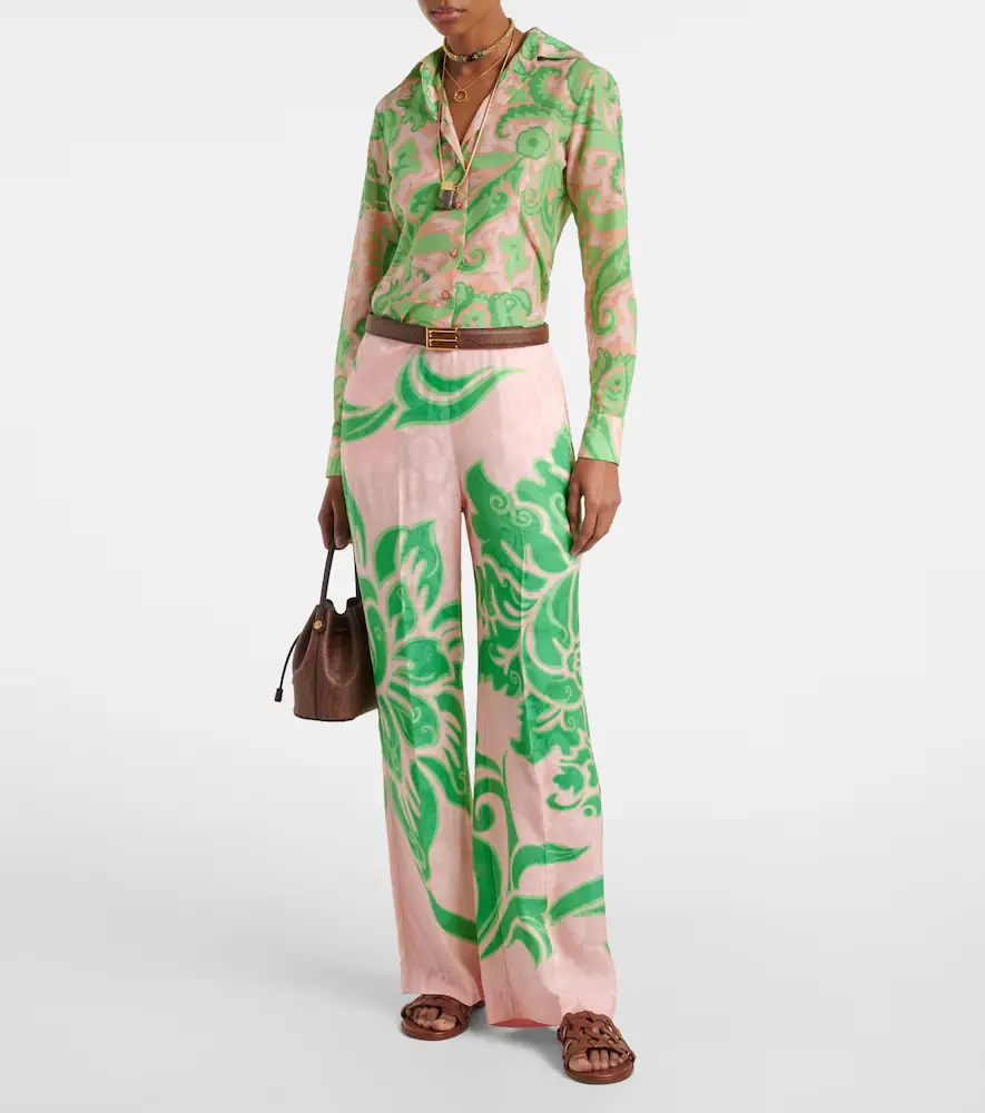 Etro Printed cotton and silk shirt | Thumbnail 2