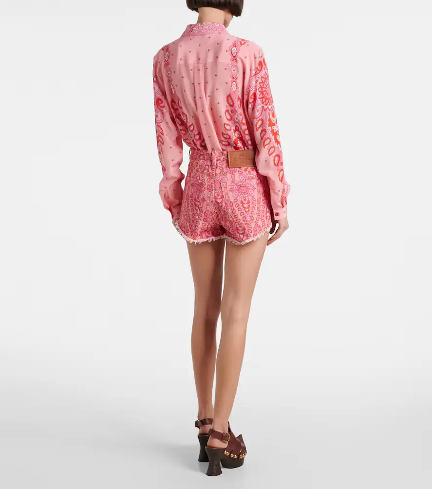 Etro Printed denim shorts | Thumbnail 4 Etro Printed denim shorts | Thumbnail 4