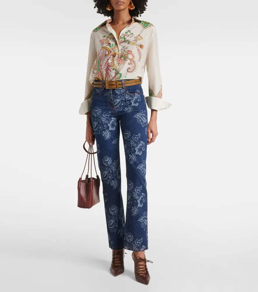 Etro Floral jacquard slim jeans | Thumbnail 6
